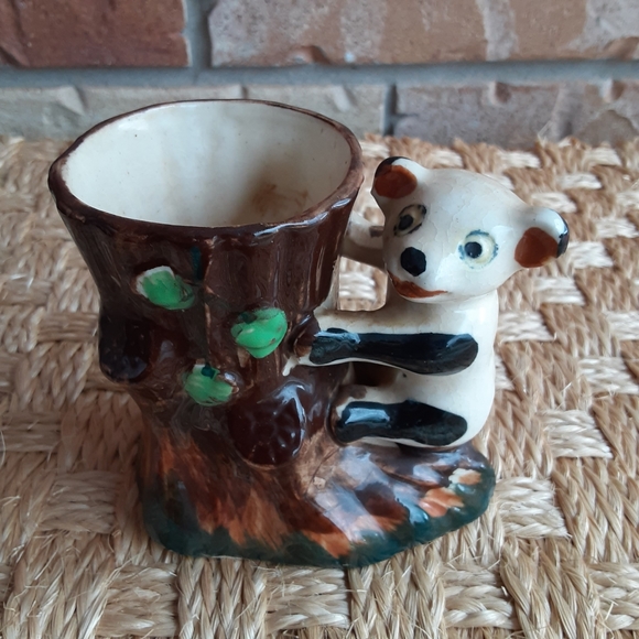 Vintage hand painted ceramic planter vases | Bulldog and Panda | both for $50 - Picture 14 of 15